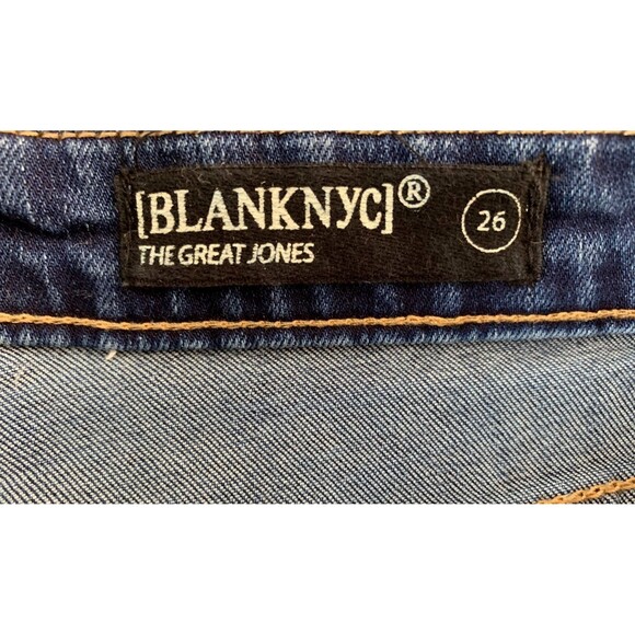 Blank NYC Women's size 26 The Great Jones Skinny Ripped Cuff Jeans Mid Rise - Picture 5 of 11